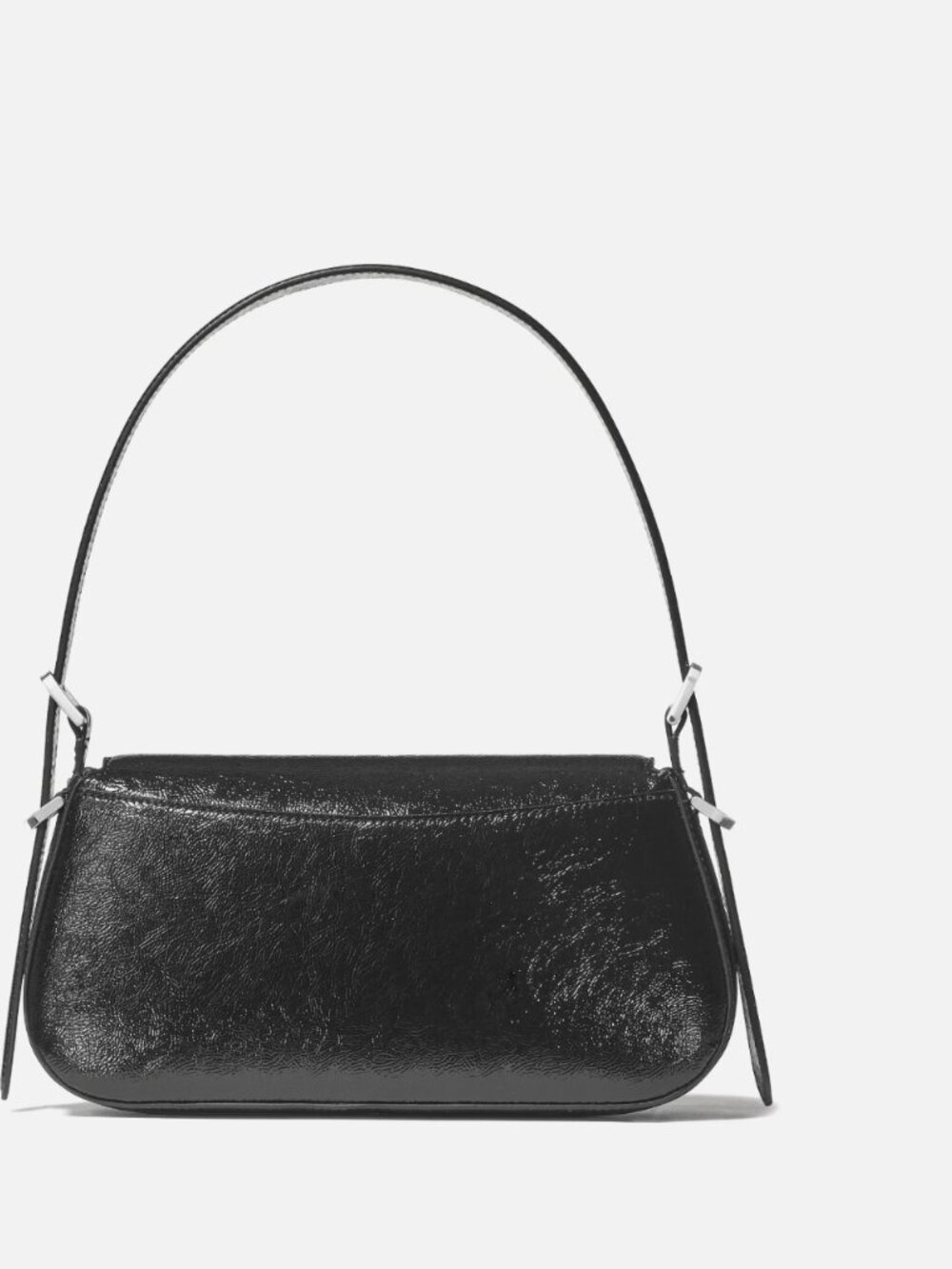 New Kate Spade Bridget Shiny Patent Leather Small Flap Shoulder Bag Black - Picture 5 of 5